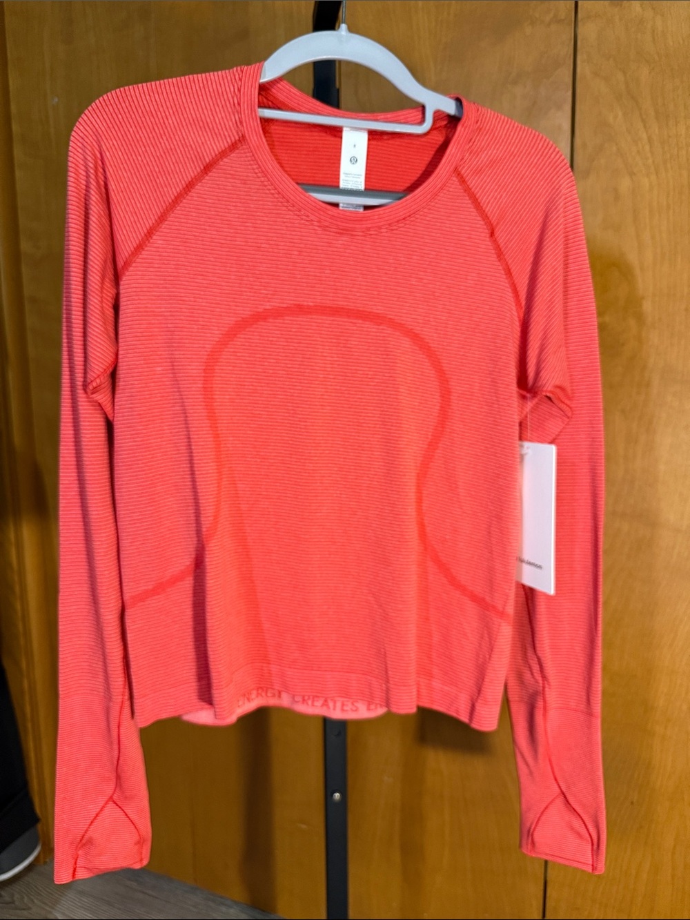 Lululemon Swiftly Tech Long Sleeve 2.0 Race Length Red Size 8 NWT